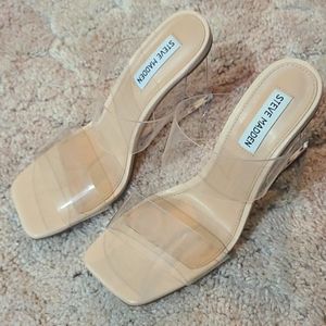 Steve madden Isa clear wedge 7.5